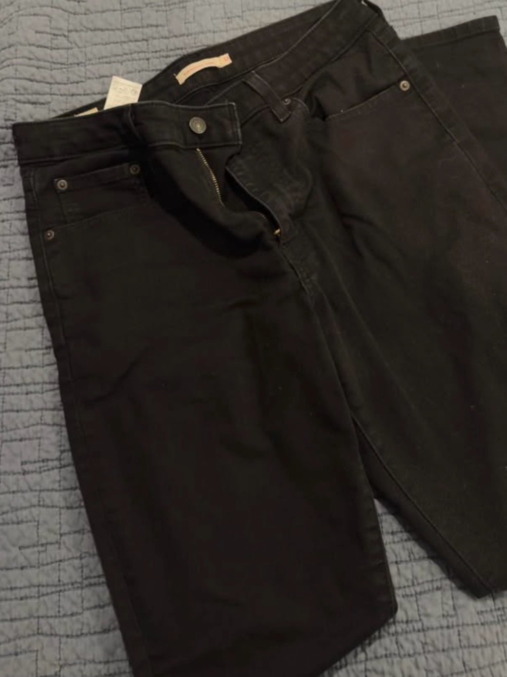 Levi's Women's High Raise Straight Black Jeans